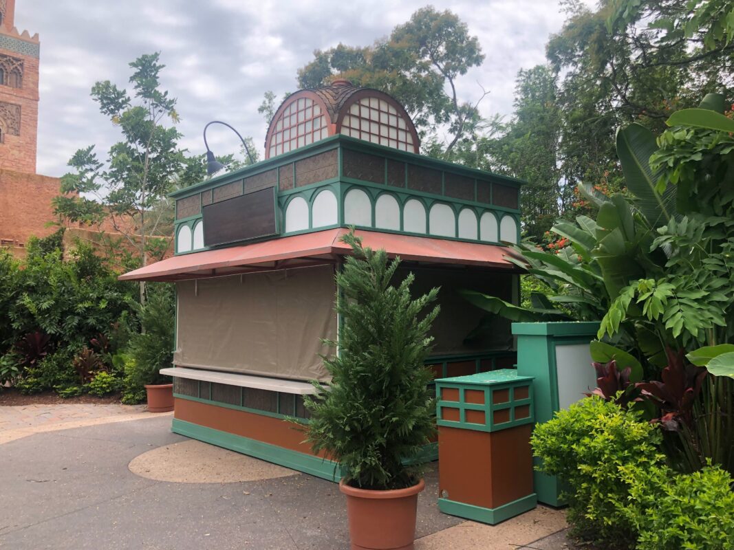 2023 EPCOT International Food & Wine Festival Booths Arrive in World Showcase 3 food and wine booths 2023 7532