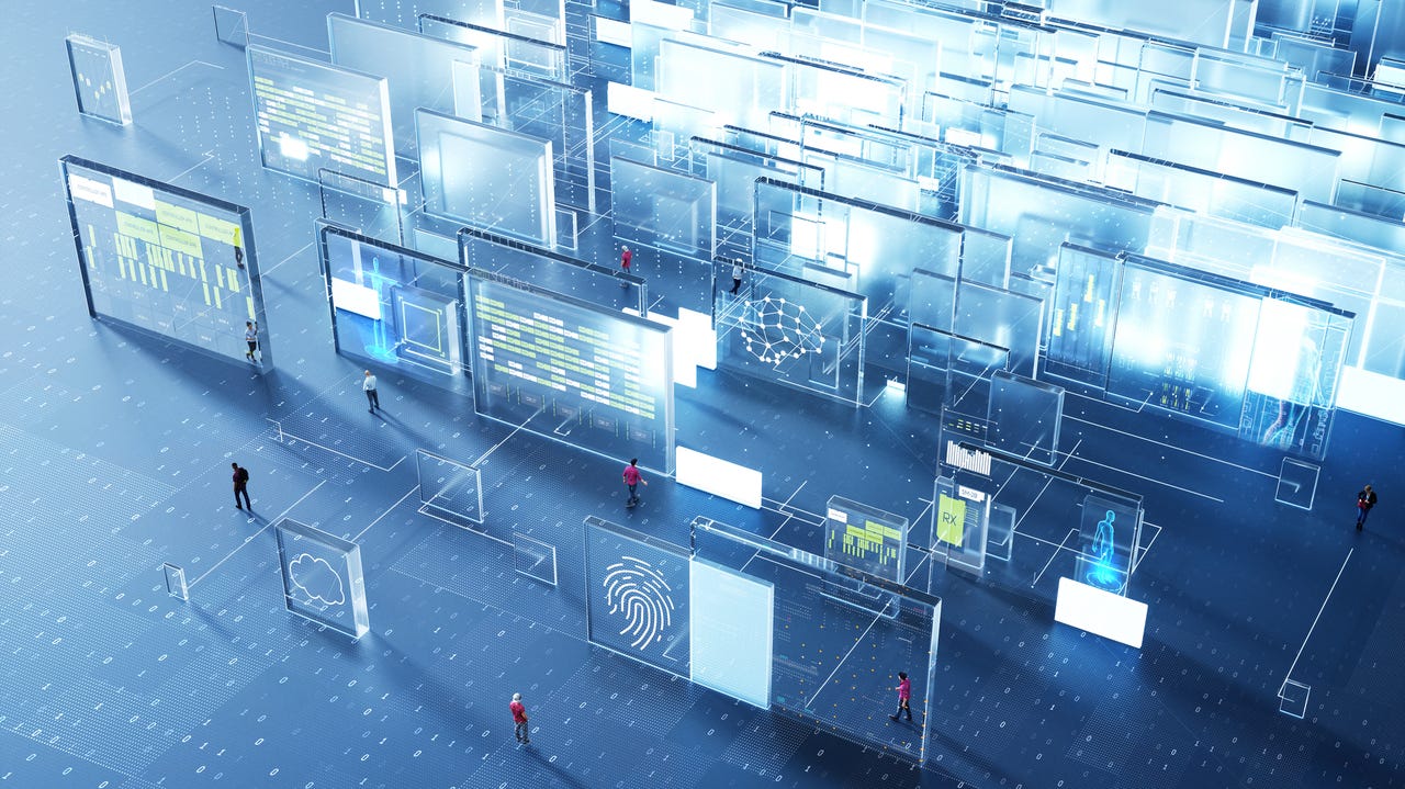 AI depicted on screens