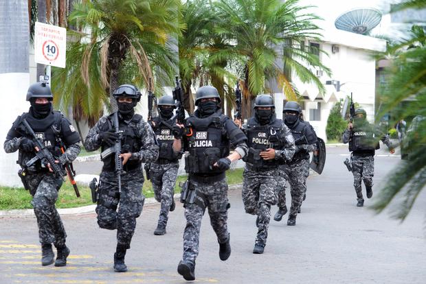 TOPSHOT-ECUADOR-STATE OF EMERGENCY-TV-ATTACK
