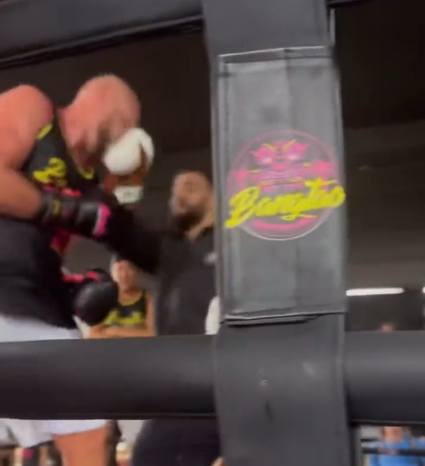 And was filmed getting punched by one of his opponents