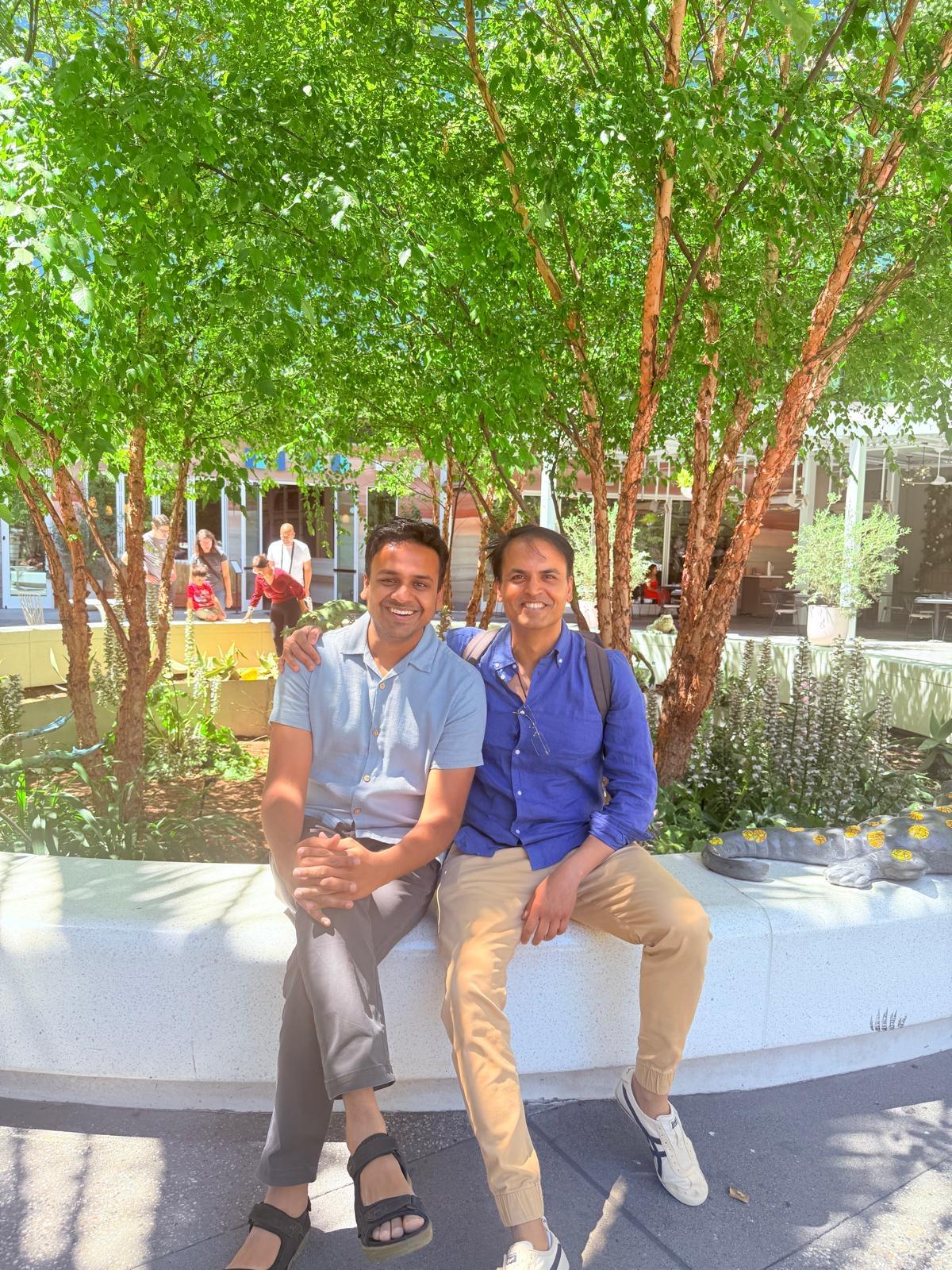 Nishant Agarwal (left) with the writer, Nitin Chaudhary