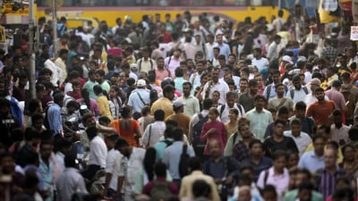 People throng a market place in Mumbai, India. Today, India has a population of 1.45 billion. (AP/File Photo) People throng a market place in Mumbai, India. Today, India has a population of 1.45 billion. (AP/File Photo)