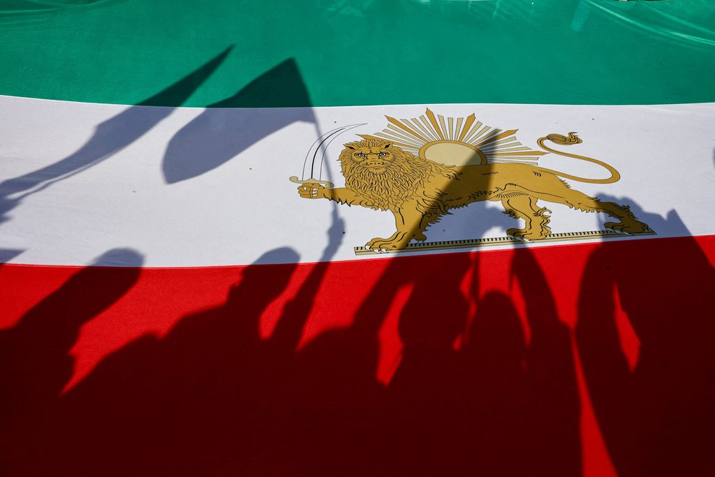Rally in support of nationwide protests in Iran, in Rome