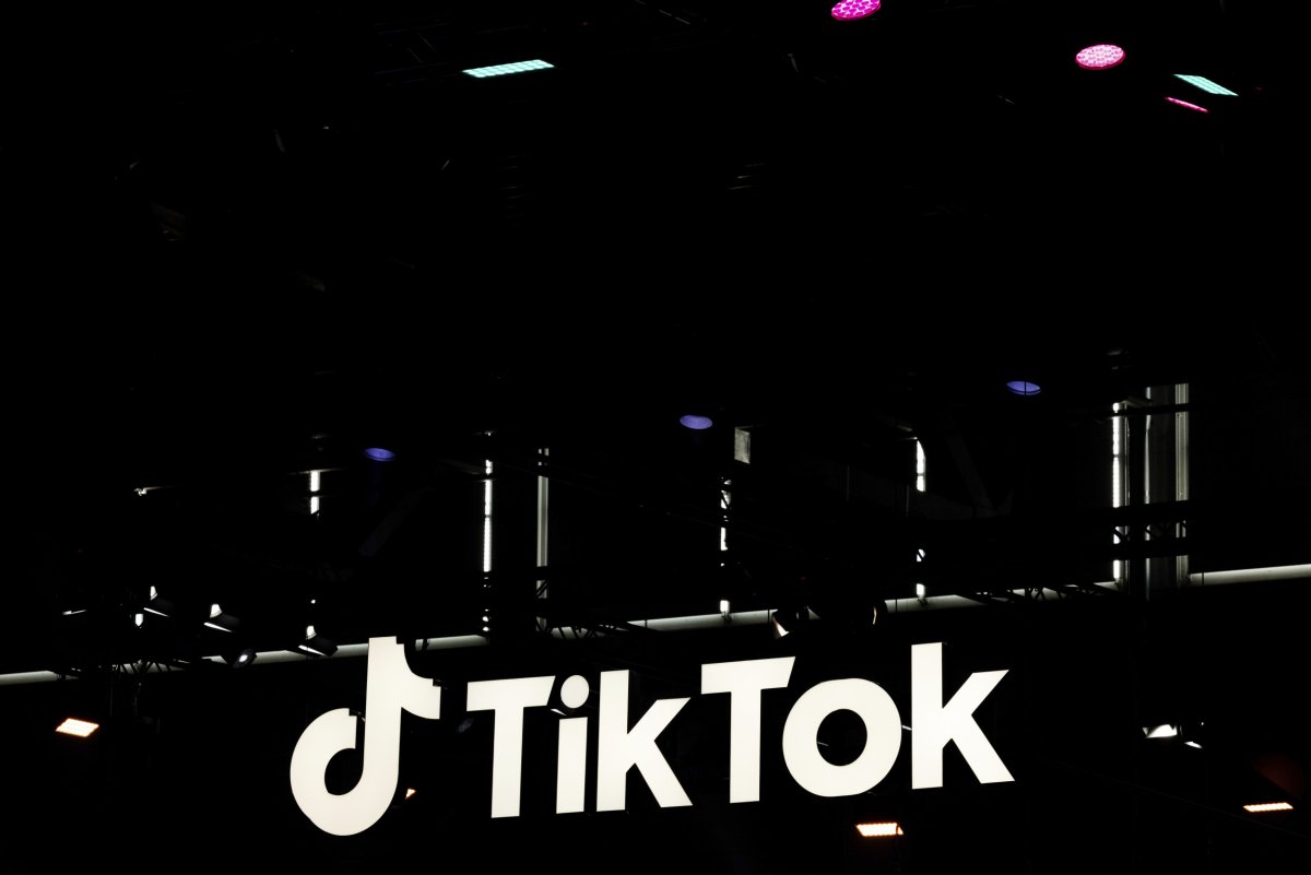 The logo of TikTok at Gamescom.
