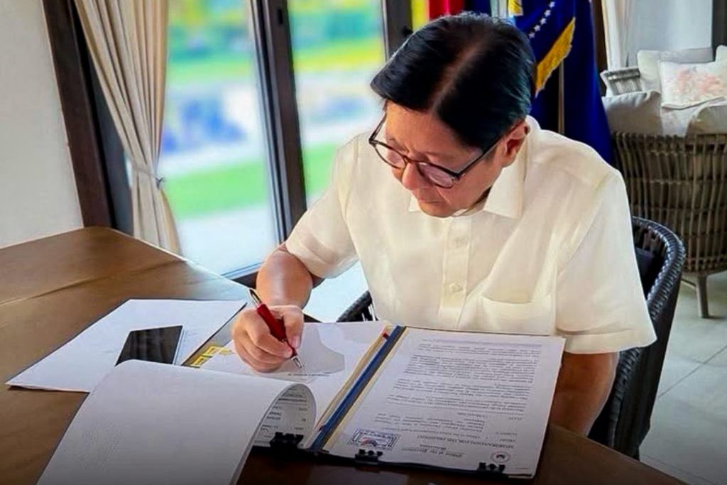 President Ferdinand Marcos Jr. signs Executive Order 110