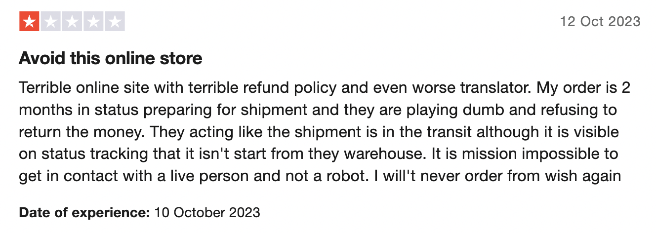 Customers have pledged to never return and warned others to avoid the site