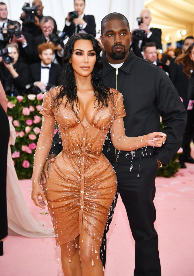 Kim Kardashian and Kanye West at the Met Gala.