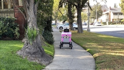 Thousands of cooler-sized food delivery robots now roam American streets. At the start of last year Serve Robotics, the maker of Deja’s posse, had only 100 bots. (Getty Images.)