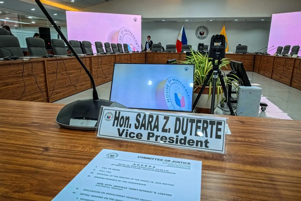 Congress hearing on the impeachment complaint against VP Duterte