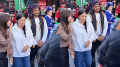 An Indian man attending a local festival in China received unexpected attention as villagers clicked over 1,000 photos. (Instagram/advikjourney)