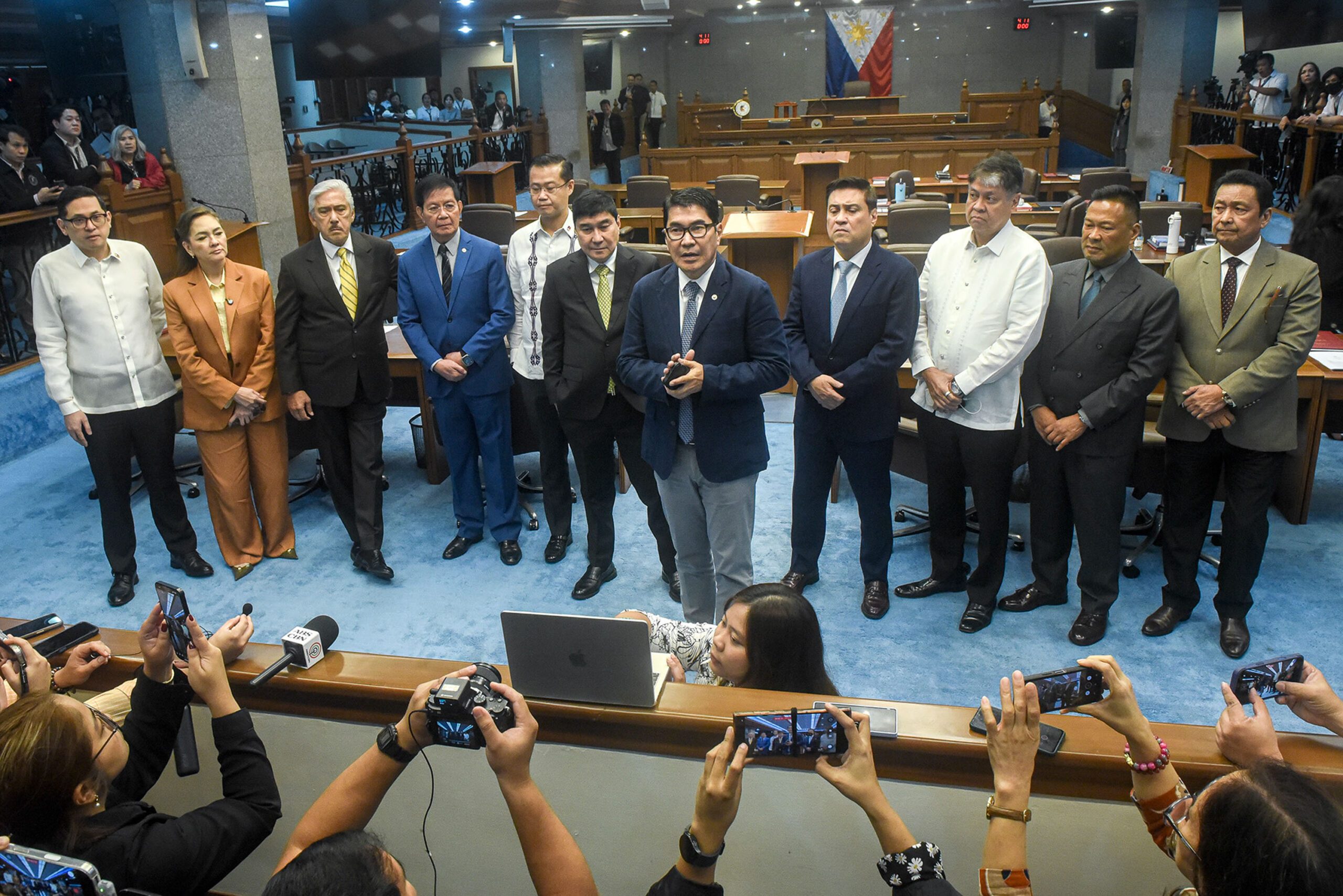 Minority Senators hold press conference
