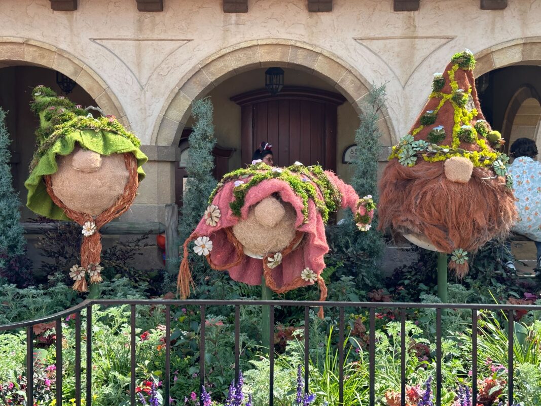 NEW Gnome Garden in Germany Pavilion for 2024 EPCOT International Flower & Garden Festival 2 A close-up of the new Gnome Garden