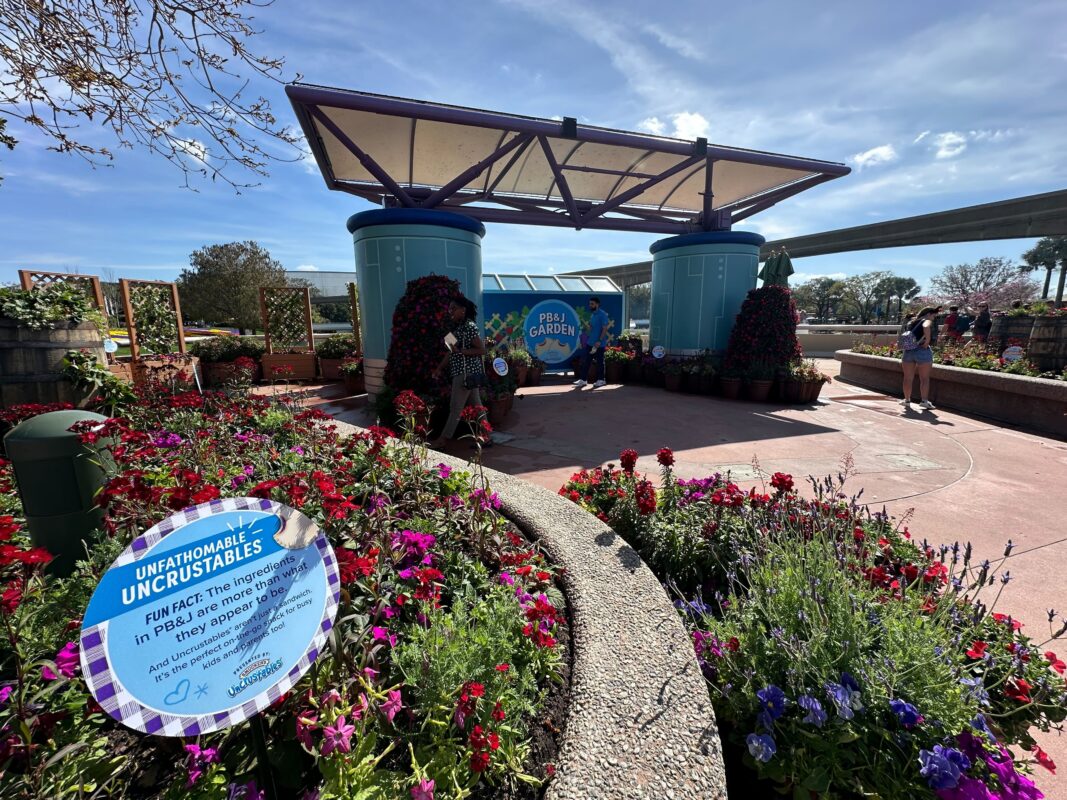 New PB&J Garden Presented by Uncrustables at 2024 EPCOT International Flower & Garden Festival 1 PB&J Garden Presented by Smucker's Uncrustables