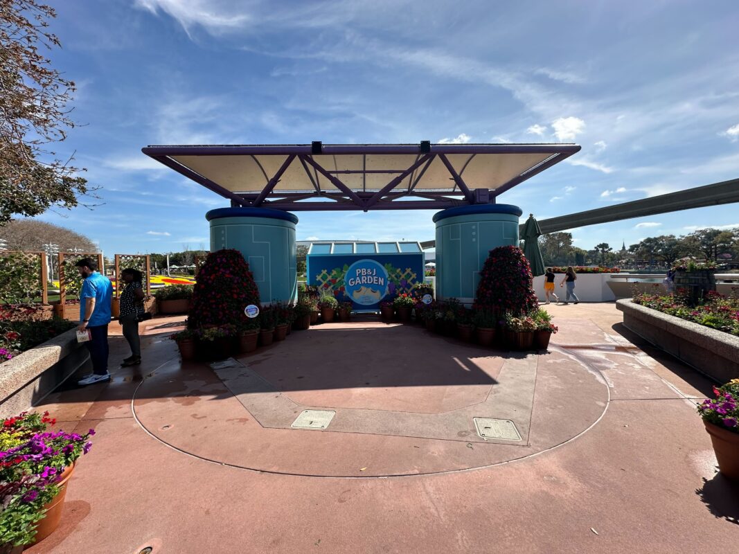 New PB&J Garden Presented by Uncrustables at 2024 EPCOT International Flower & Garden Festival 11 A wide shot of the PB&J Garden.