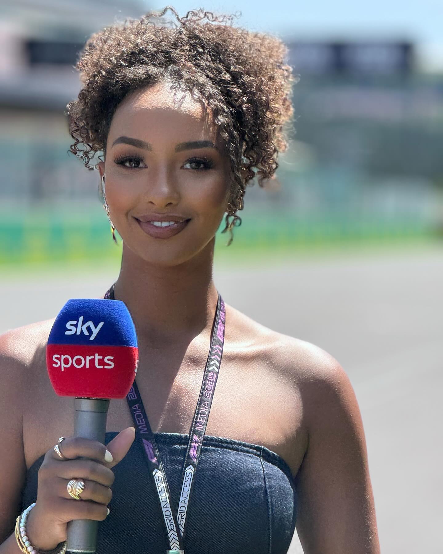 The 30-year-old is a Sky Sports F1 presenter